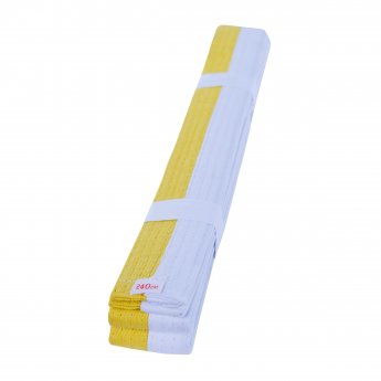 Cinturón de Artes Marciales Blanco Amarillo